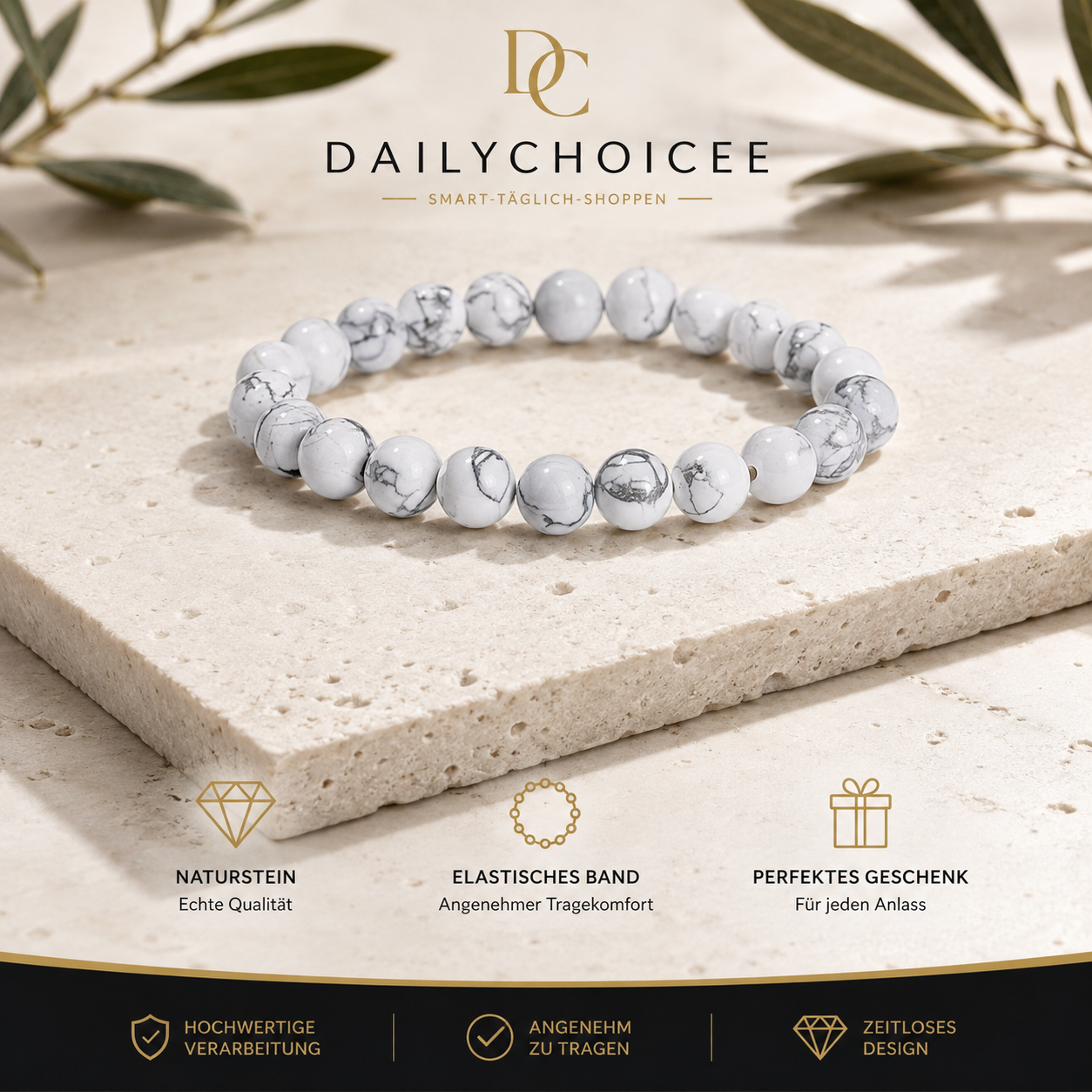 Naturstein Armband