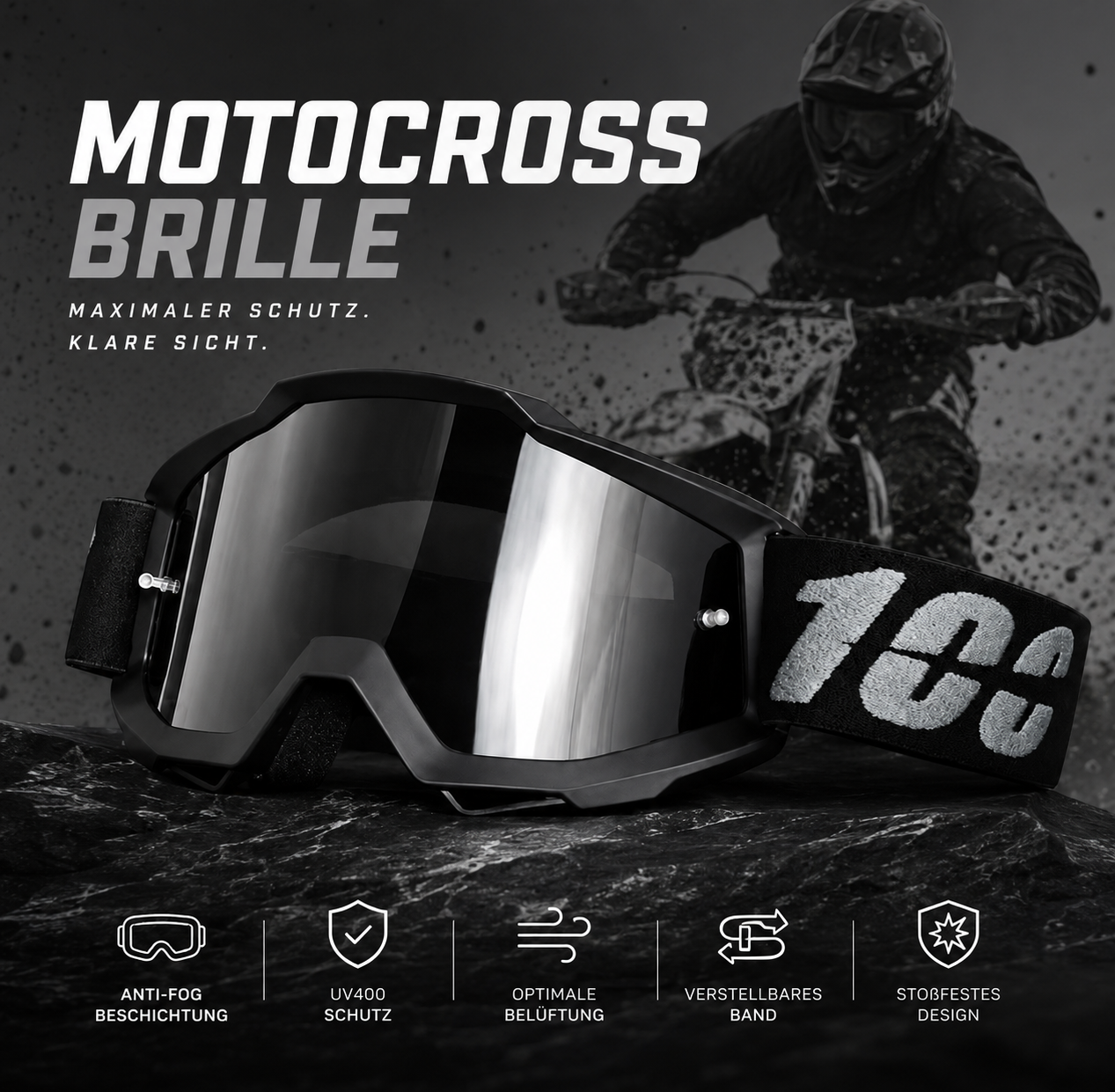 Universelle Motocross-Brille